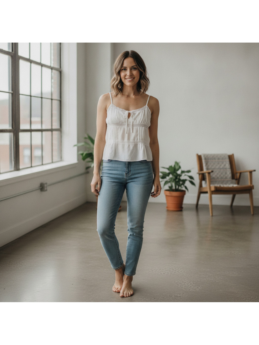 Aeropostale White Lace Cami Top